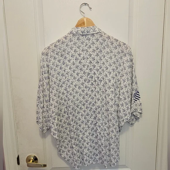 Vintage Blue & White Patchwork Set - includes blouse and skirt - Picture 10 of 13